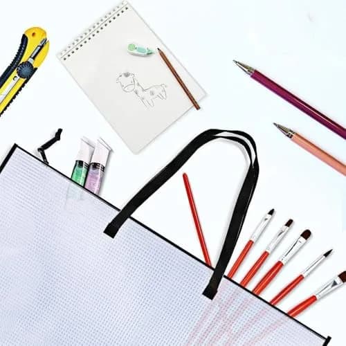 Opret Art Portfolio Bags 19x25 Inch Waterproof Vinyl with Handle and Zipper | Artist & Student Storage thumbnail 8