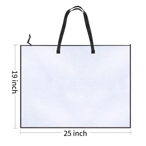 Opret Art Portfolio Bags 19x25 Inch Waterproof Vinyl with Handle and Zipper | Artist & Student Storage thumbnail 2