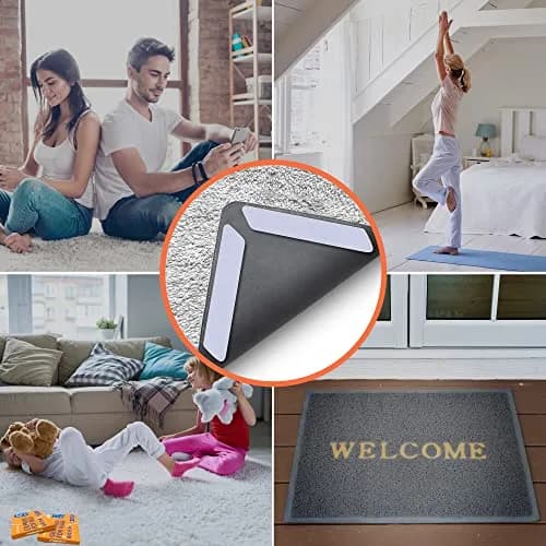 ZONGOOL 16PCS Rug Tape Non Slip Rug Pad Grippers Double Sided Carpet Tape | Secures Rugs on All Floors thumbnail 3