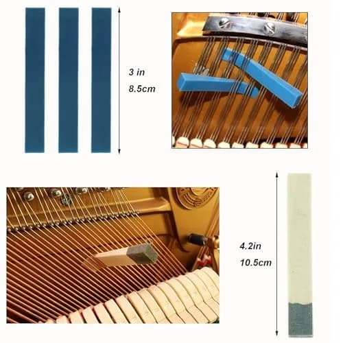 Ecloud Shop Piano Tuning Kit 16pcs Professional Tuning Wrench Hammer Mute Tweezers Fork Screwdriver Clip thumbnail 4