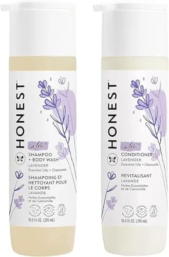 The Honest Company Calming Lavender Shampoo, Body Wash & Conditioner Duo 590ml (20 fl oz) | Gentle, Tear-Free, Family-Safe thumbnail 1