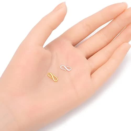 Adabele 18k Gold Plated Sterling Silver S Hook Clasps 12mm (10-Pack) | Hypoallergenic Jewelry Findings thumbnail 4
