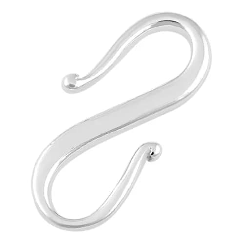Adabele 925 Sterling Silver S Hooks Clasp 15mm (10-Pack) | Hypoallergenic & Nickel-Free for Jewelry Making thumbnail 1