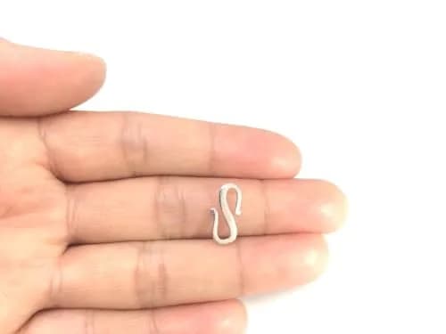 Adabele 925 Sterling Silver S Hooks Clasp 15mm (10-Pack) | Hypoallergenic & Nickel-Free for Jewelry Making thumbnail 2
