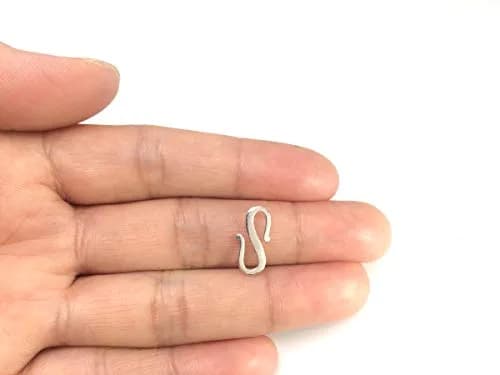 Adabele 925 Sterling Silver S Hooks Clasp 15mm (10-Pack) | Hypoallergenic & Nickel-Free for Jewelry Making thumbnail 4