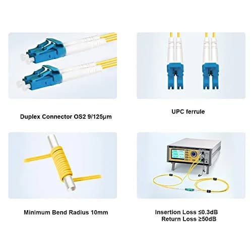 FLYPROFiber LC to LC Single Mode Fiber Patch Cable 4m (13ft) | OS2 9/125μm Bend-Insensitive thumbnail 4