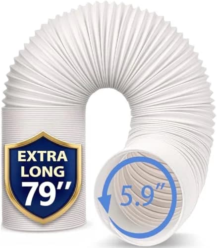Jin&Bao 5.9" (15cm) AC Exhaust Hose 78.7" (2m) CCW Thread | Universal Replacement for Portable Air Conditioners thumbnail 1