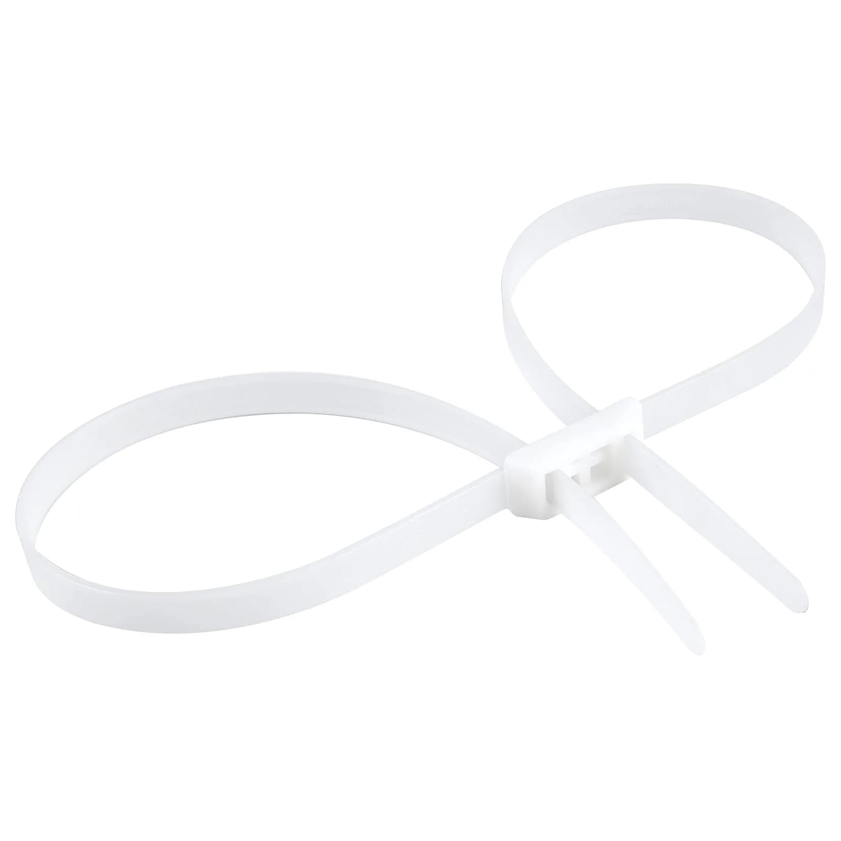 VAMRONE 35.4" Flex Cuffs, 10Pcs Heavy Duty Zip Tie Handcuffs | 90 cm (35.4") Double Cuffs, 250 lbs Tensile Strength — White