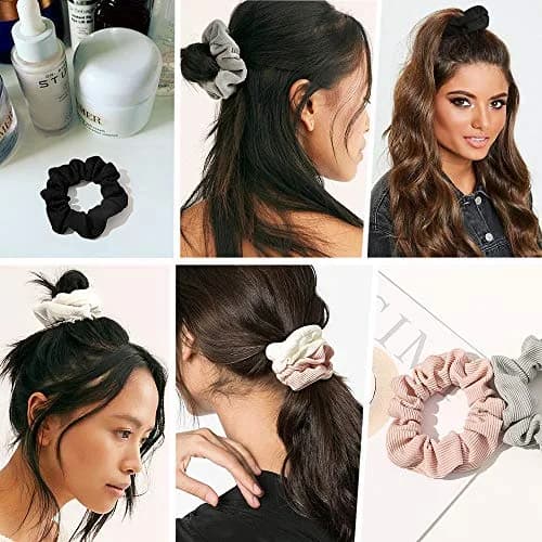 Ivyu Scrunchies Hair Ties for Thick Curl Hair, 4 Count (100g/4 Count) | Handmade Soft Fabric Ponytail Holders thumbnail 6
