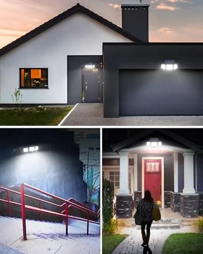 Lepro Solar Lights for Outside 2 Pack | 3 Adjustable Heads 270° Wide Angle Waterproof thumbnail 7