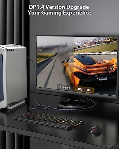 Maxonar VESA Certified USB C to DisplayPort 1.4 Cable 2m (6.6ft) | 8K@60Hz/4K@144Hz thumbnail 5
