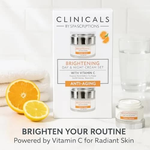 SpaScriptions Brightening Vitamin C Day & Night Cream Set - 2 Pack (1.7oz) | Collagen & Retinol for Radiant Skin thumbnail 9