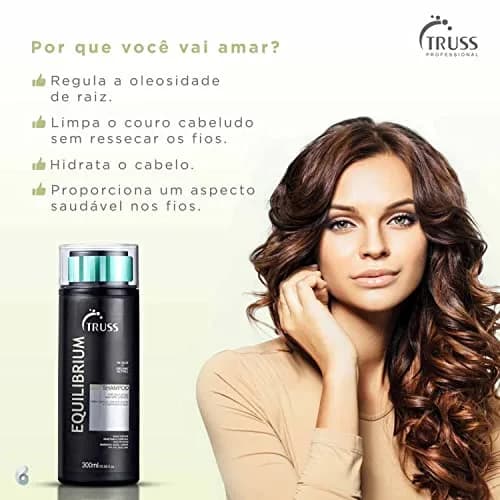 TRUSS Equilibrium Shampoo 10.14 Oz | Controls Oil & Dry Ends, Suitable for All Hair Types thumbnail 3