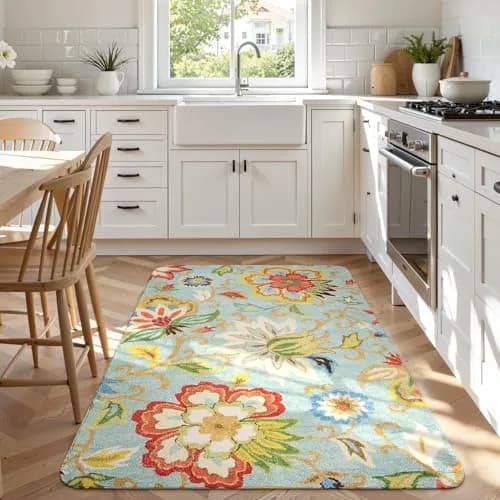 Lahome Modern Floral Area Rug 3x5 | Washable Paisley Bedroom Rug with Non-Slip Backing thumbnail 3