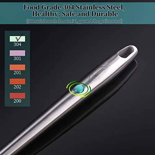 Newness Focus on Stainless Steel Skimmer Slotted Spoon 42.6cm | Rustproof, Durable, Ergonomic Handle thumbnail 9