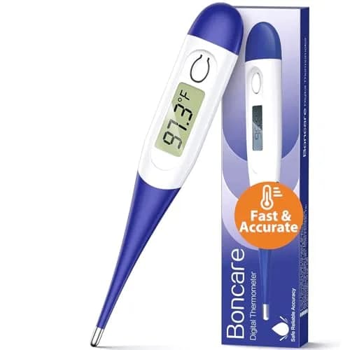 Boncare Digital Thermometer for Adults, Kids & Babies, Dark Blue | Accurate & Fast 10-Second Reading thumbnail 1