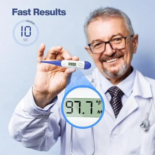 Boncare Digital Thermometer for Adults, Kids & Babies, Dark Blue | Accurate & Fast 10-Second Reading thumbnail 2