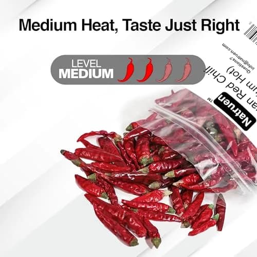 Natruen Dried Sichuan Red Chili Pods 4 oz | Medium Hot Whole Chilies for Authentic Sichuan Flavor thumbnail 5