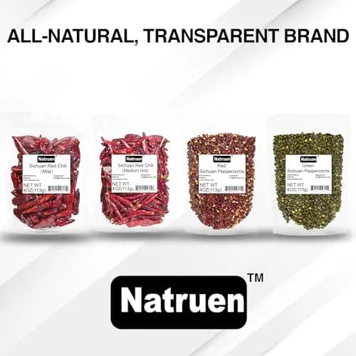 Natruen Dried Sichuan Red Chili Pods 4 oz | Medium Hot Whole Chilies for Authentic Sichuan Flavor thumbnail 7