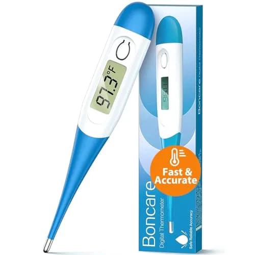 Boncare Digital Oral Thermometer for Adults & Kids, Light Blue | Fast & Accurate 10-Second Reading thumbnail 1