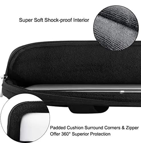 Voova 17.3-17 Inch Laptop Bag, Black Messenger Bag with Shoulder Strap | Water-Resistant 360° Protective Case for Laptops up to 17.3" thumbnail 5