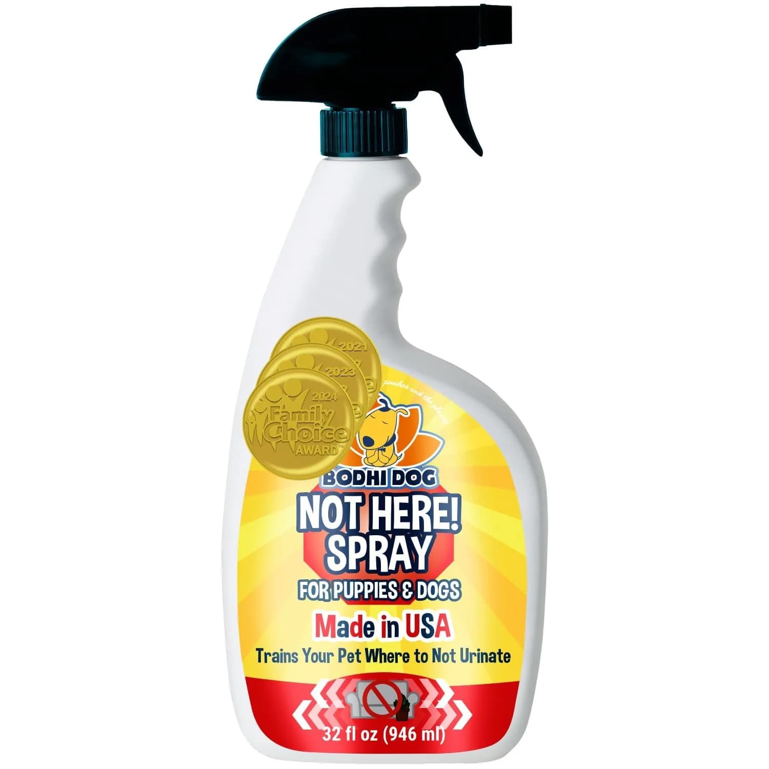 Bodhi Dog Bitter 2-in-1 No Chew & Hot Spot Spray 118ml (4 Fl Oz) | Natural Anti-Chew Remedy for Dogs — Not Here! / 32oz
