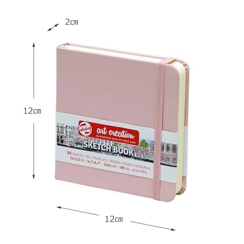 Talens Art Creation Sketchbook, Pastel Pink, 80 Sheets, 12cm x 12cm (4.7 x 4.7 in) thumbnail 4