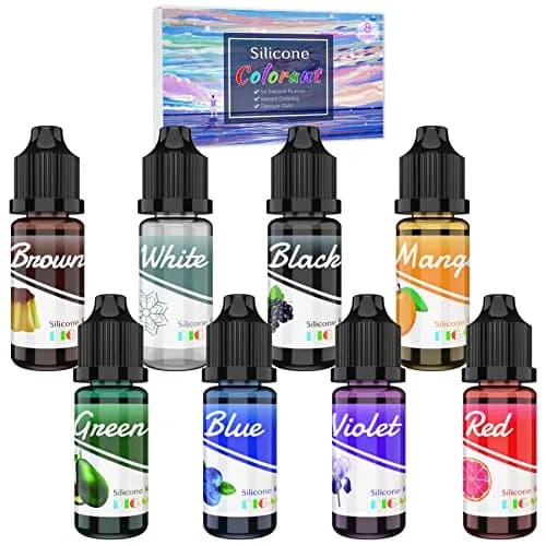 DecorRom Liquid Silicone Pigment Set | 8 Colors x 10ml Each for Mold Making & Casting thumbnail 1