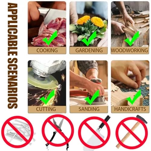 JADE KIT 12PCS Finger Cots Cut Resistant Protector, Finger Covers for Cuts | Breathable, Reusable, Anti-cut Fabric thumbnail 8