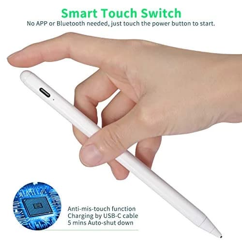 Bbata Stylus Pen for OnePlus Pad | Active Capacitive Digital Pencil, White, Touch Control & Type C Recharge thumbnail 5