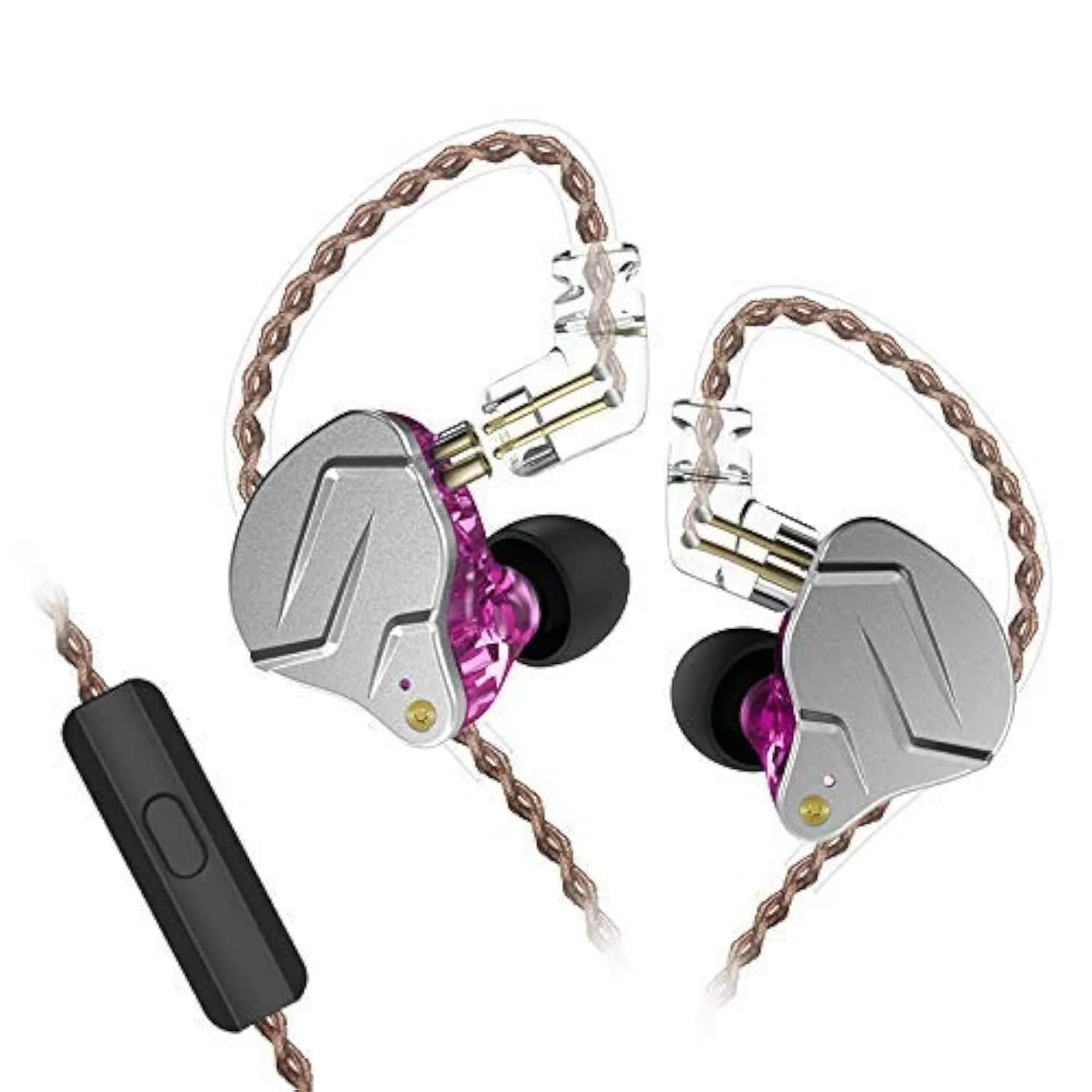 CCA ZSN Pro Hybrid Driver In-Ear Earphones 25 ohm | HiFi Power Bass Wired Headphones — ZSN Pro-purple