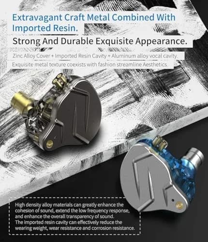 CCA ZSN Pro Dual Driver In-Ear Earphones with Detachable Cable | HiFi Power Bass Wired Headphones thumbnail 6