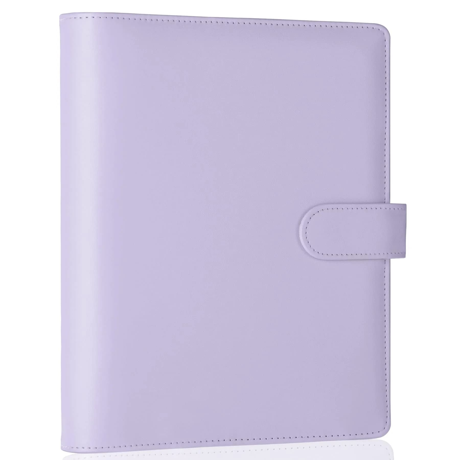 Antner A5 PU Leather Notebook Binder 9.2 x 6.9 inch | Metal 6-Ring Mechanism