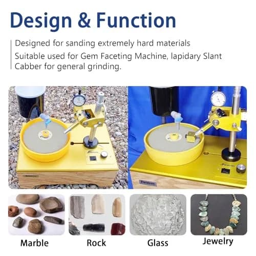 SCOTTCHEN Diamond Flat Lap Wheel 6" (15.24cm) x 1/2" (12.7mm) Arbor 80 Grit Grinding Disc | For Hard Materials & Lapidary thumbnail 5