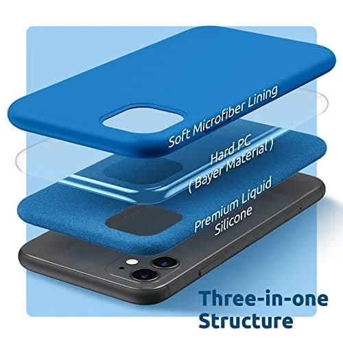 SURPHY Compatible with iPhone 11 Case 6.1 inch | Thick Silicone Design with Microfiber Lining for Impact Buffering thumbnail 4