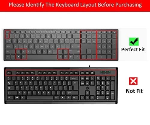 imComor Ombre Blue Silicone Keyboard Cover for HP Pavilion 27/24-inch Laptops | Fits US Layout thumbnail 2