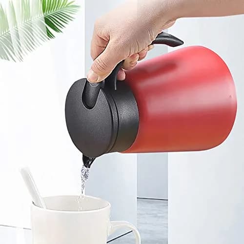 JOYSIP Red 800ml (27oz) Thermal Coffee Carafe with Handle | Double Walled Vacuum Insulated Pot thumbnail 5