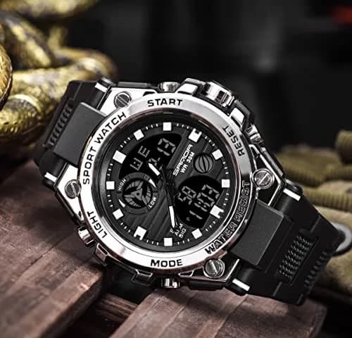 AIMES Men's Sports Military Waterproof Digital Watch 53mm | Multifunction Outdoor Timepiece thumbnail 3