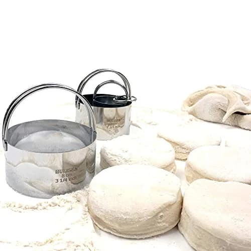 HULISEN Biscuit Cutter Set 3-Pc | Stainless Steel Cookie Cutters with Handle thumbnail 7
