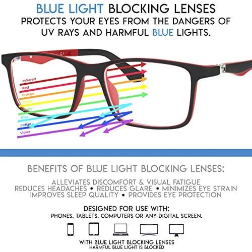 Yogo Vision Kids Computer Glasses Blue Light Blocking Filter 45mm | Stylish & Durable for Boys & Girls thumbnail 4