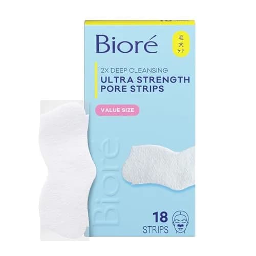 Bioré Witch Hazel Ultra Strength Blackhead Remover Pore Strips 18 ct | Deep Cleansing for Pores thumbnail 1