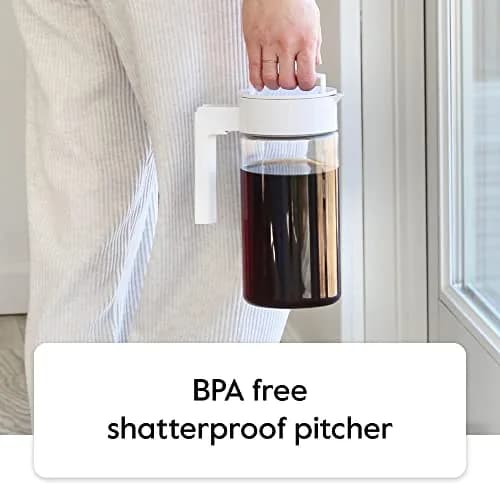 Takeya Deluxe Cold Brew Coffee Maker 1 Quart (946 ml) White | Smooth, Less Acidic Coffee at Home thumbnail 4