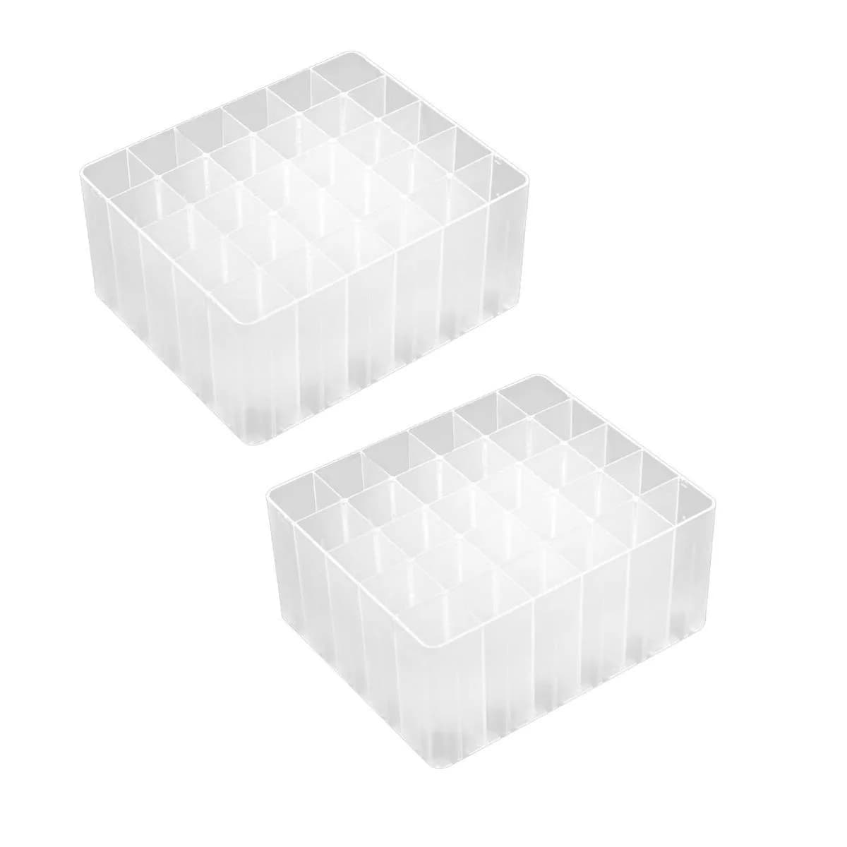 Chris.W 2 Pack 30-Slot Art Markers Pen Holder Desk Stand Organizer Storage Tray (Clear) | Keep Art Supplies Neat & Tidy - main product image