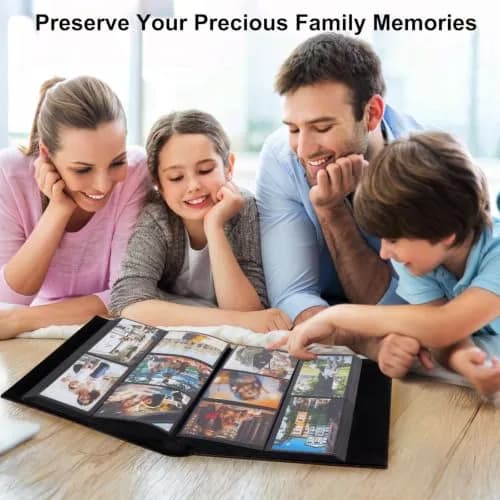 RECUTMS Photo Albums 4x6 Pictures | Large Capacity 600 Pockets, Elegant PU Leather Cover, Dual Horizontal & Vertical Pockets thumbnail 6