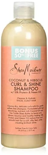 SheaMoisture Coconut & Hibiscus Curl & Shine Shampoo 591ml (19.5 fl oz) | Hydrates and Restores Shine thumbnail 1