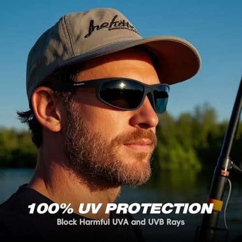 FAGUMA Polarized Sports Sunglasses For Men UV400 Protection, 65mm (2.55 inches) Lens Width | Polarized Lenses for Clear Vision thumbnail 2
