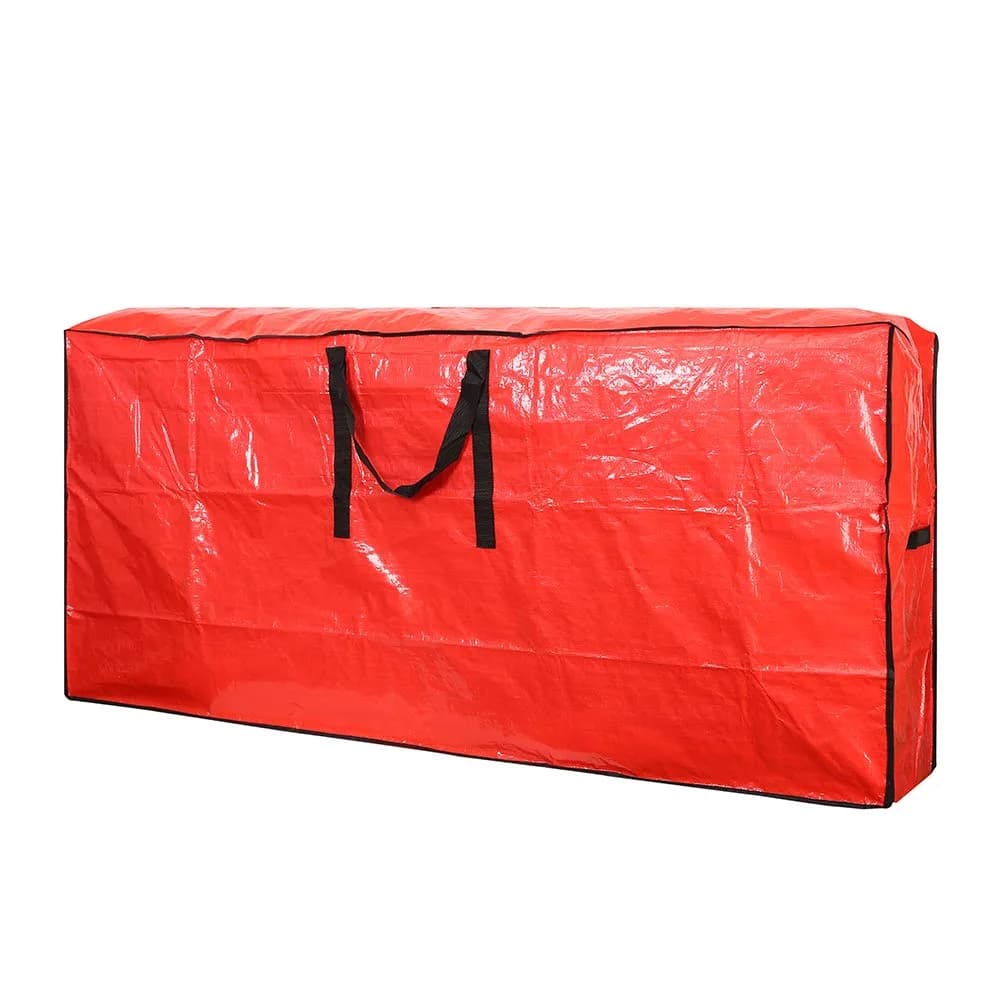Sattiyrch Christmas Tree Storage Bag - 7.5 ft Tree Capacity, 121.9 cm (48") L x 38.1 cm (15") H x 50.8 cm (20") W | Protects from Dust & Moisture — Red / 9ft