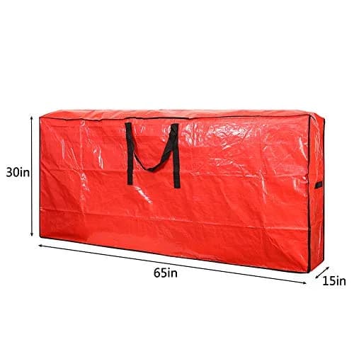 Sattiyrch Red Christmas Tree Storage Bag | Fits Up to 9 ft Disassembled Trees | 156 cm (61.4 in) Length thumbnail 2