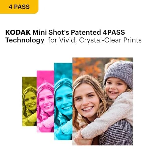 KODAK Mini 2 Retro Portable Photo Printer - Black, Includes 8 Photo Sheets thumbnail 4