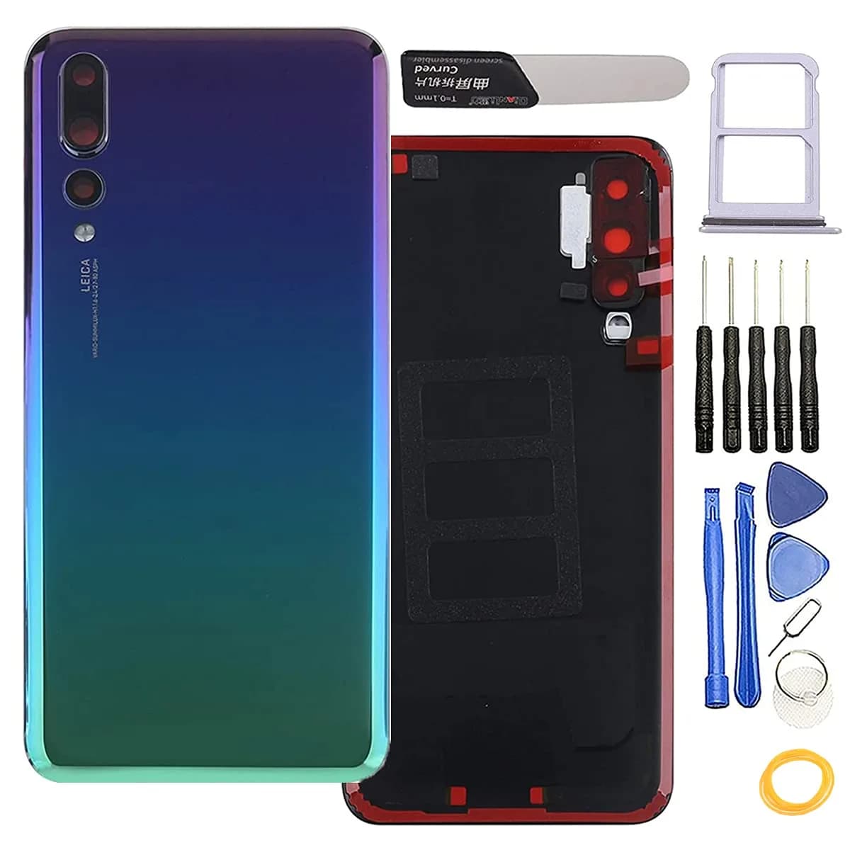 YHX-US Battery Back Cover Replacement for Huawei P20 Pro CLT-L09 CLT-L29 6.1" Rear Cover Housing Door Twilight